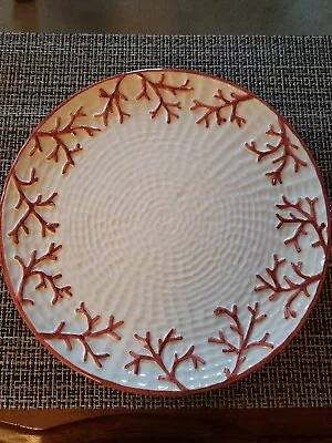 Italian Stoneware Coral Plate • $16