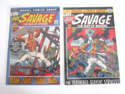 1972  Marvel DOC SAVAGE The Man Of Bronze # 1  +#2  VF+ • $39.95