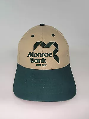 Vintage Monroe Bank IN Embroidered Adjustable Trucker Farmer Baseball Hat Cap • $8.24