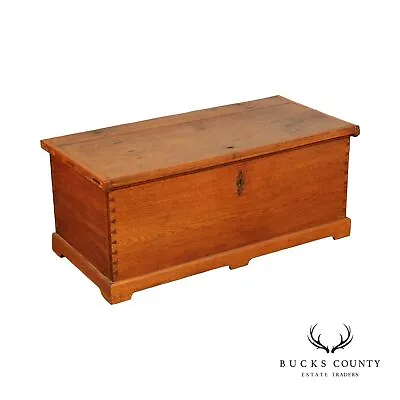 Antique Solid Oak Dovetailed Blanket Chest • $1095