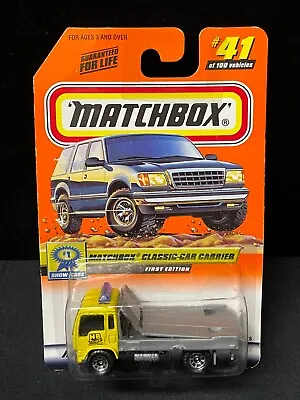 Matchbox Mbx Moc Classic Car Carrier #41 2000 Show Cars Yellow Usa Seller A • $3.95