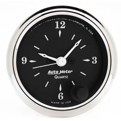 Auto Meter 1785 2-1/16  Clock Gauge 12 Hour Old Tyme Black • $143.41