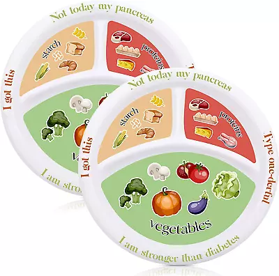 Diabetic Portion Control Plate Melamine Divided Plates For Adults With Protein  • $25.98