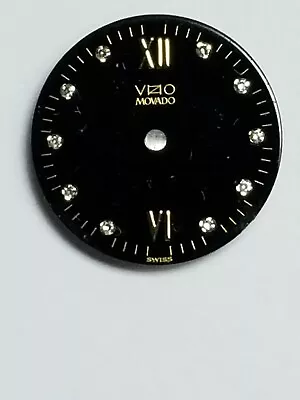 Genuine Movado Vizio Ladies Diamond Dial Black Fuul Ladies Size For Gold And 2to • $99