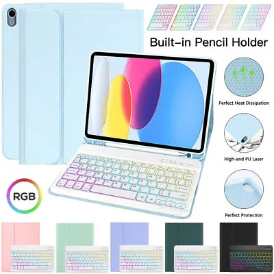 Backlit Keyboard Case Cover With Mouse For IPad 10th9th10.2/8/7th Gen Air 5/4/3 • £16.99