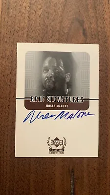 1999-00 Upper Deck Century Legends Epic Signatures #MM Moses Malone • $180