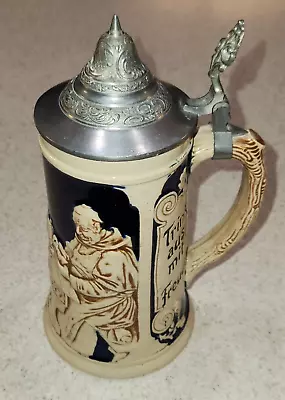 Vintage Reinhold Merkelbach West Germany  6  Lidded Beer Stein • $9.99