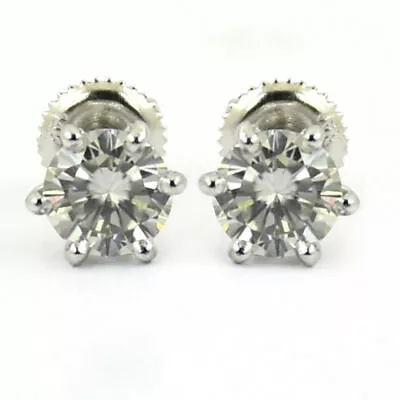 Certified 2.20 Lab Created White Diamond Solitaire Studs-Great Shine & Luster • $249