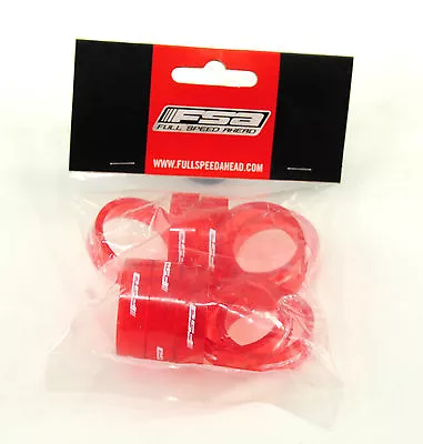 SET OF 10 FSA Transparent Red HEADSET SPACERS 1-1/8  X 10mm • $12.82