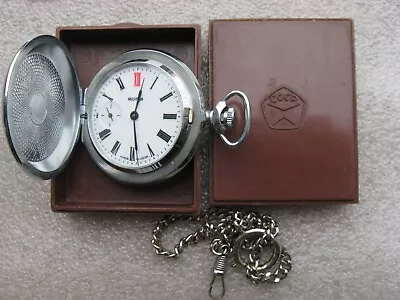 MOLNIJA Mechanical Pocket Watch (Cortebert's Mechanism For Rolex) NEW Perfect • $46