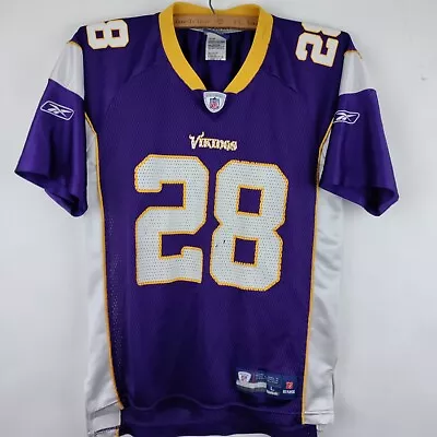 Minnesota Vikings Adrian Peterson Jersey Youth Large Purple NFL Onfield Reebok • $6.98
