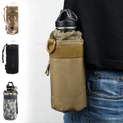 550ml Tactical Water Bottles Pouch Bag Outdoor Sports Camouflage Drawstring Bag • $16.69