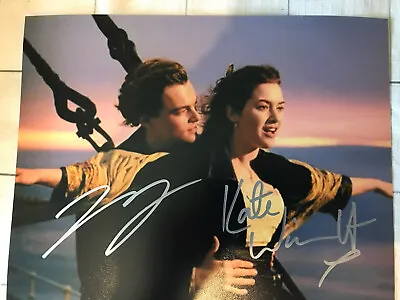 Personally Signed Leonardo DiCaprio & Kate Winslet 8x10 Titanic Photo With A COA • $450