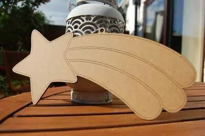 £2.69 • Buy Shooting Star Wooden Blank Craft Shape Embellishment Many Sizes