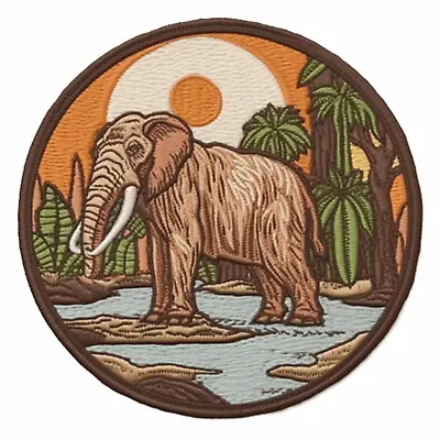 Wooly Mammoth Embroidered Applique Patch - Ice Age Animal Badge (Iron On) • $5.87