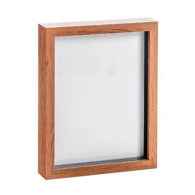 3D Box Photo Frame Standing Hanging Picture Frames 8 X 10  Dark Wood • £10