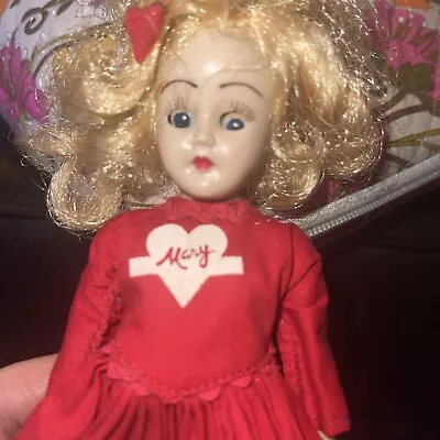 Vintage Hard Plastic 7.5  Mary Hartline Cheerleader Doll • $18.99