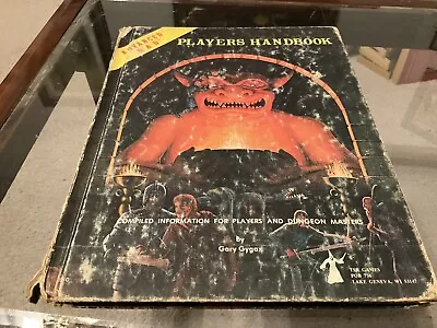 Advanced Dungeons & Dragons Players Handbook Gygax 1980 6th Printing Fair D&D • $36