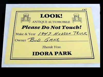 Original 1975 Idora Amusement Park Youngstown Ohio Antique Auto Hot Rod Pass • $7