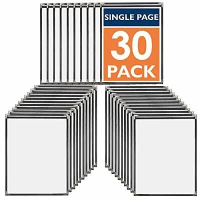 30 Pack Of Menu Covers - Single Page 2 View Fits 8.5 X 11 Inch Paper • $41.98