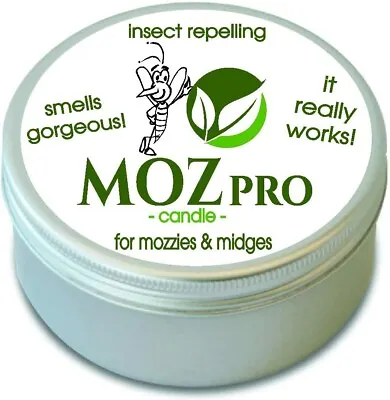 MOZpro Candle Tin For Midges & Mozzies - Midge & Mosquito Repellent Candle • £12.99