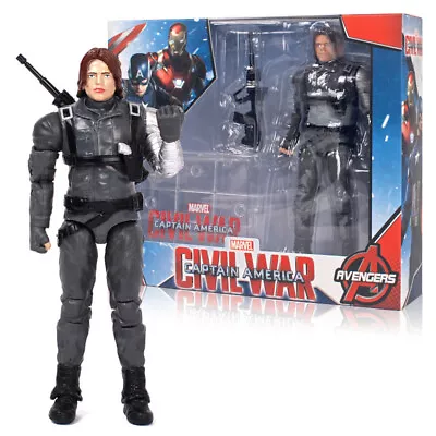 ZD Toys Marvel Avengers Winter Soldier 7'' Action Figure Toys Model Doll Gift • £21.99