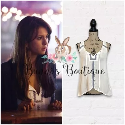 ASO Elena Gilbert Ecote Cirrus Stitch Tank Top The Vampire Diaries • £33.75