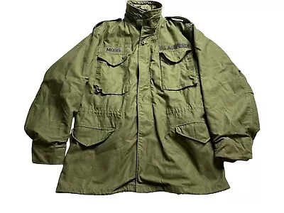 M65 Vintage Olive Drab 1987 Cold Weather Field Jacket OG-107 Medium Long • $51.83