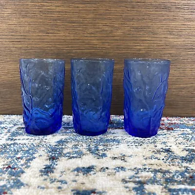 Vtg Morgantown Seneca Driftwood Delphine Blue Rocks Glass 8oz MCM • $10.99