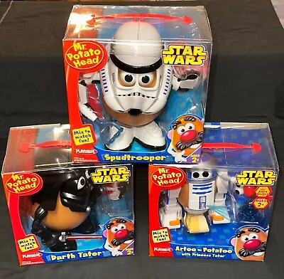 STAR WARS Playskool Mr Potato Head -Set Of 3 - Stormtrooper Darth Vader R2-D2 • $35