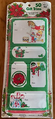 Vintage Christmas Gift Tags Cards Paper USA Retro NEW Unopened Package 50 NOS • $7.95