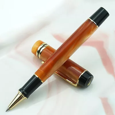 KAIGELU 316 Rollerball Pen Orange Swirl Acrylic Writing Signature Gift Pen • $25.50