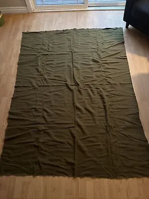 Vintage Military Wool Blanket - Heavy Weight - Korean War Era 1950s 77x57in • $39.99