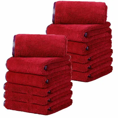 12 Pcs Microfiber Towel Deluxe Soft Car Wash Drying Cleaning Cloth Large 16 X24  • $39.99