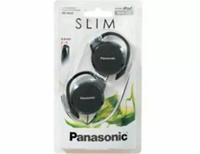 Panasonic Slim Clip-on Stereo Earphones Headphones PA-RP-HS46E-K Black For Mp3 • £7.99