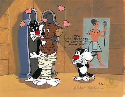 Sylvester Cel  Hippety's Mummy  .  Signed By Robert McKimson Limited Edition Cel • $369