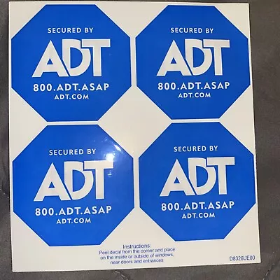 SECURED BY ADT WINDOW STICKER DECAL SIGN HOME SECURITY Double Sided • $15