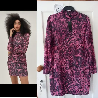  Nasty Gal BNWT Pink Rrp£49 Size 18 Mini Dress & Black Underslip  • £11.99