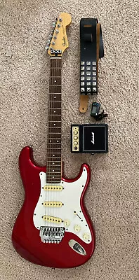 Vintage Fender E Series MIJ Japan 1980's Stratocaster Torino Red System 1 • $600