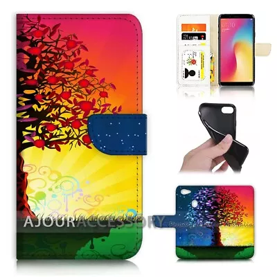 ( For Oppo A73 ) Flip Wallet Case Cover AJ40200 Life Tree Day Night • $12.99