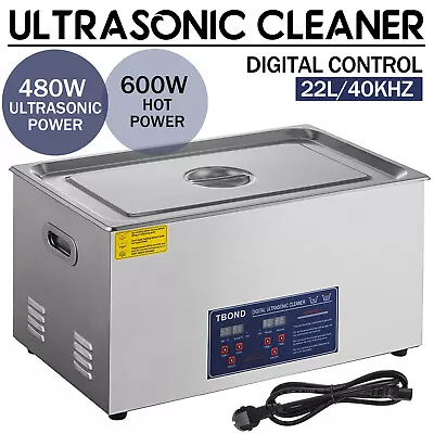 22L Ultrasonic Cleaner Ultrasound Cleaning Machine Stainless Steel Digital Timer • $179.90