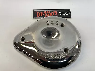 Harley S&S Chrome Tear Drop Super B Air Cleaner Filter Cover Drilled Look 178 • $38.25