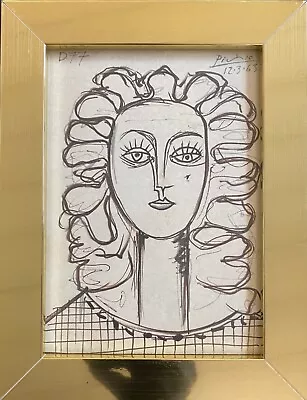 Pablo Picasso Drawing On Vintage Paper Signed RARE • $40