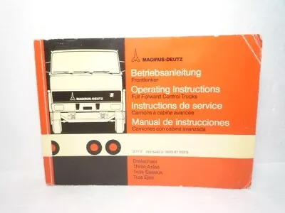 Magirus Deutz Trucks Operating Instructions 1977 English French German Spanish • $119.90