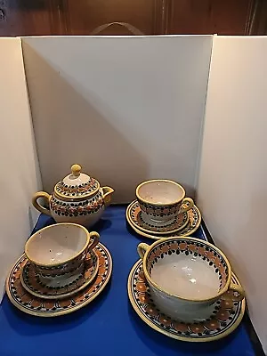 Vintage Puebla Mexico Pottery Tea Set • $69.32