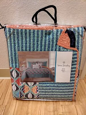 VERA BRADLEY 'GO FISH' Quilt TWIN Size 🐠 Teal - New In The Package 🐠 Beachy  • $89.97