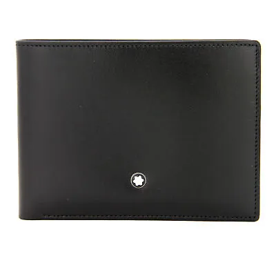 Montblanc Meisterstück 6cc Black Leather Wallet 14548 • $204.32