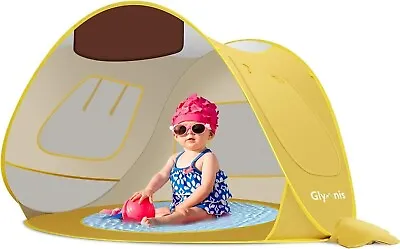 Glymnis Pop Up Baby Beach Tent Automatic Portable UV Protection Tent For Baby • £14.99