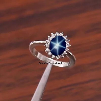 Genuine Lindy Blue Star Ring For Women Blue Star Ring In 925 Sterling Silver. • $44