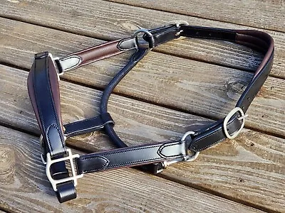 Red Barn 'Erin' Black Brown Padded Leather Stable Halter - Cob - Mint Condition! • $99.95